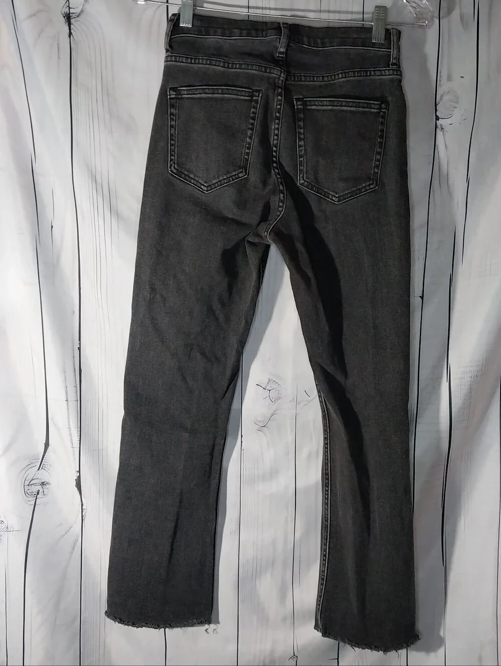 Everlane The Cheeky Bootcut High-Rise Raw Hem Casual Retro Boho Preppy Jeans - Picture 2 of 8